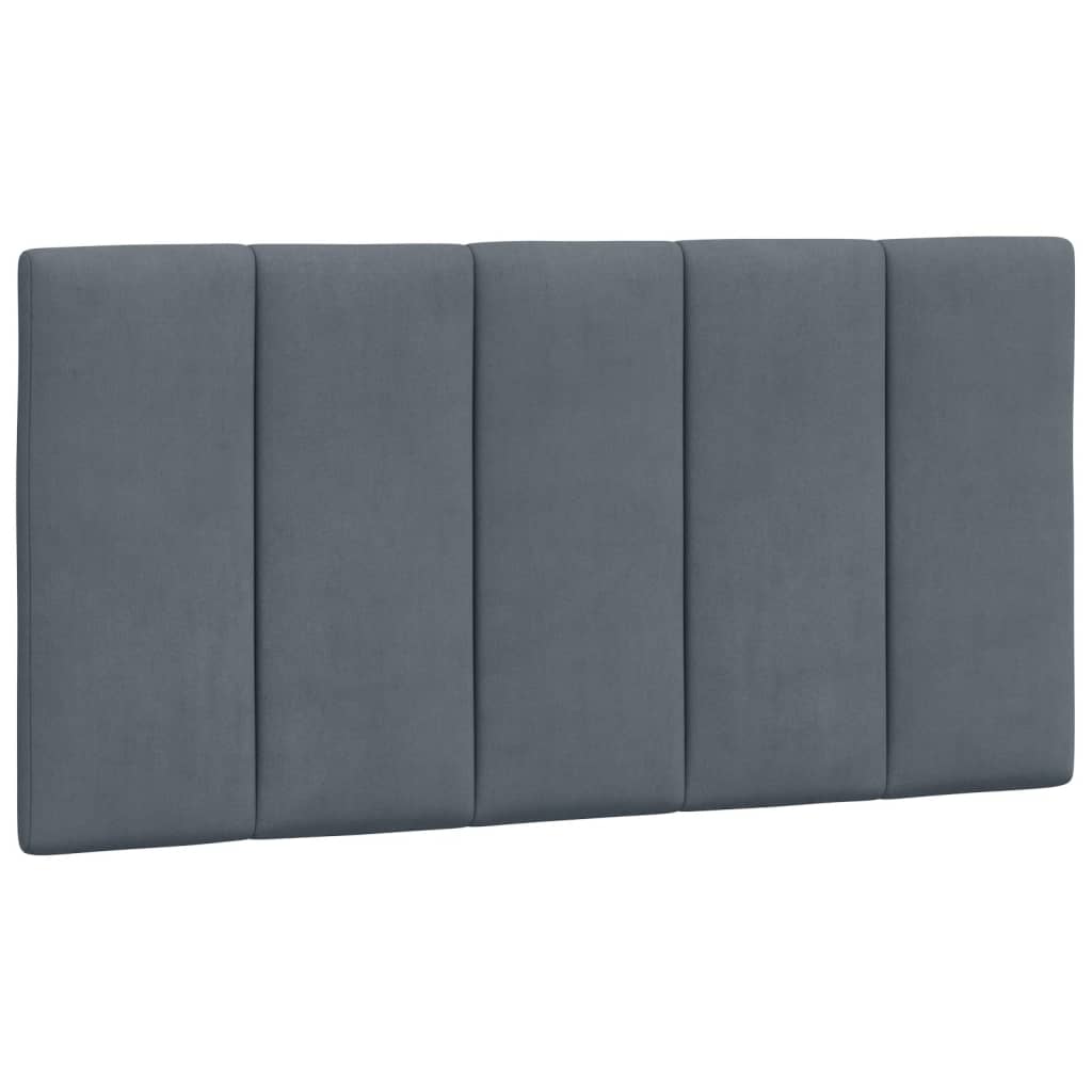 Bedframe met LED zonder matras "Hanko" fluweel donkergrijs 100x200 cm is nu te koop bij PeponiXL, paradijselijk wonen!