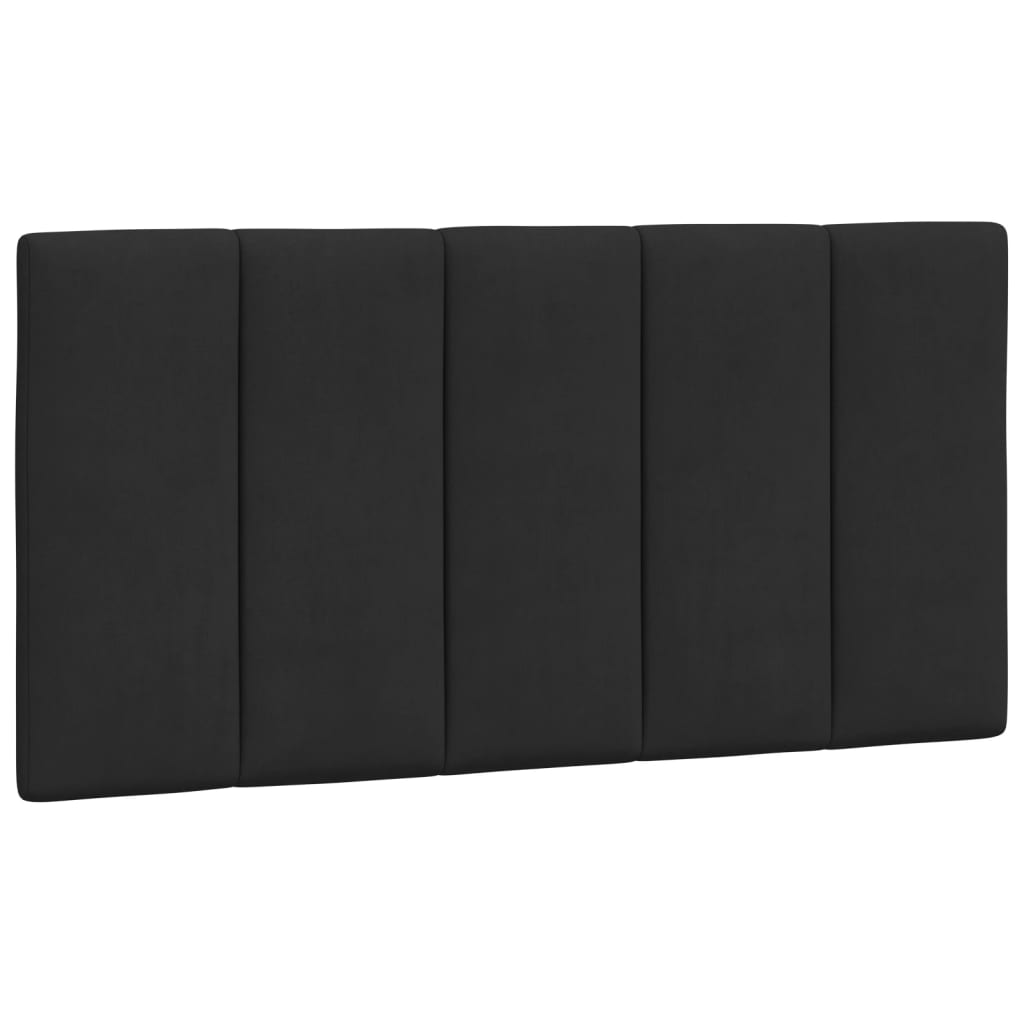 Bedframe met LED zonder matras "Hanko" fluweel zwart 100x200 cm is nu te koop bij PeponiXL, paradijselijk wonen!