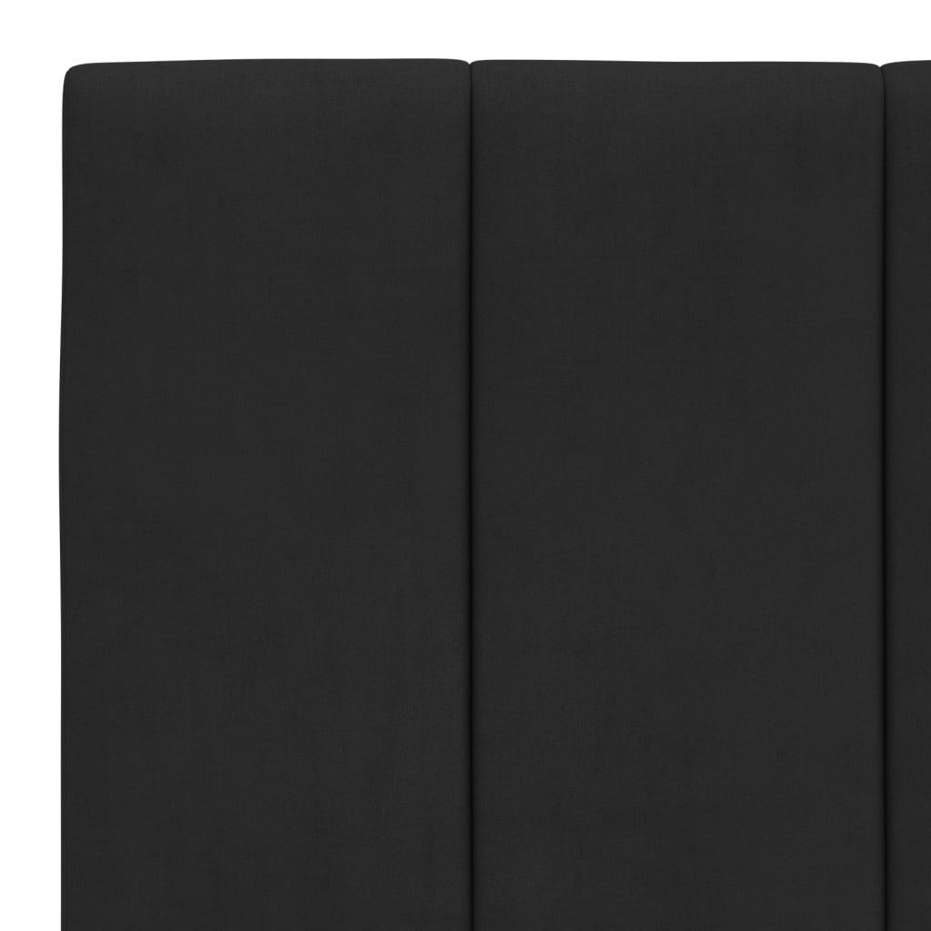 Bedframe met LED zonder matras "Hanko" fluweel zwart 100x200 cm is nu te koop bij PeponiXL, paradijselijk wonen!