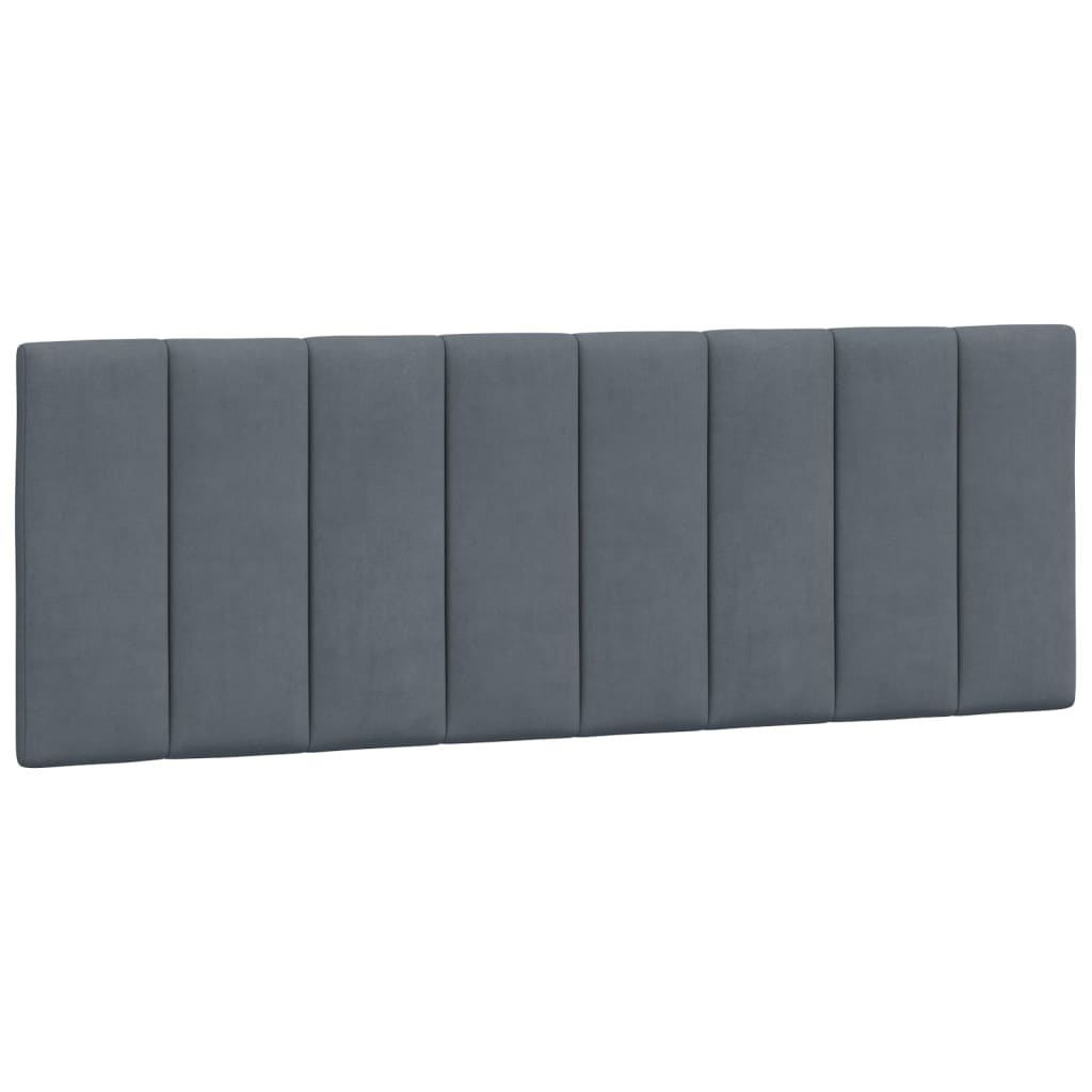 Bedframe met LED zonder matras "Hanko" fluweel donkergrijs 140x200 cm is nu te koop bij PeponiXL, paradijselijk wonen!