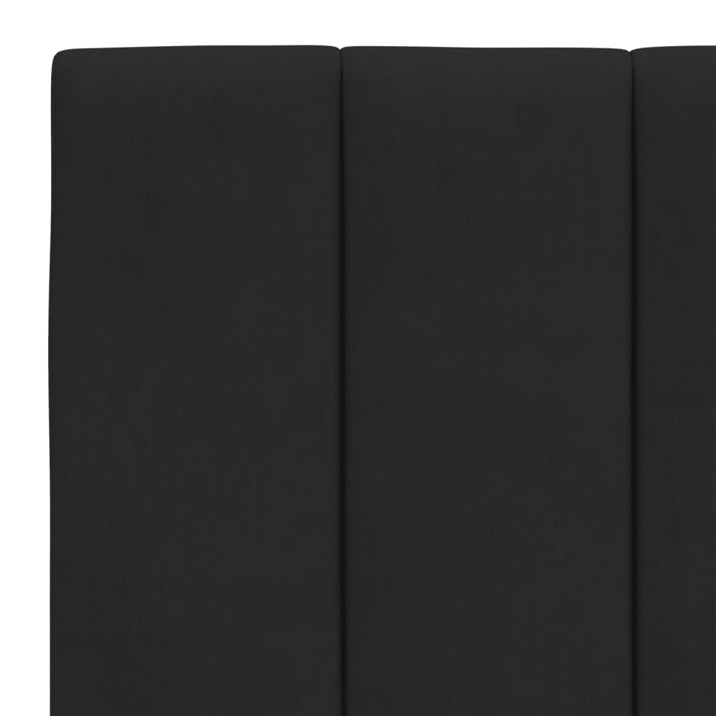 Bedframe met LED zonder matras "Hanko" fluweel zwart 140x200 cm is nu te koop bij PeponiXL, paradijselijk wonen!