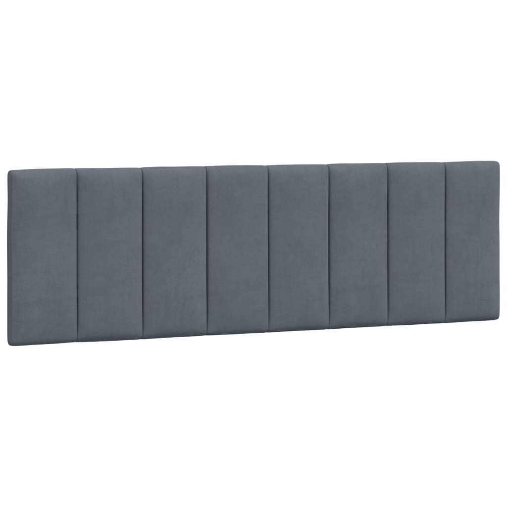 Bedframe met LED zonder matras "Hanko" fluweel donkergrijs 160x200 cm is nu te koop bij PeponiXL, paradijselijk wonen!