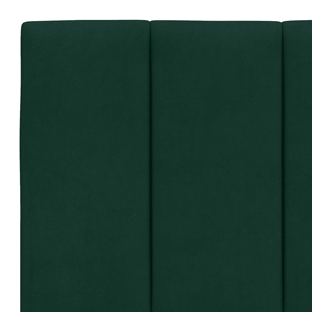 Bedframe met LED zonder matras "Hanko" fluweel donkergroen 160x200 cm is nu te koop bij PeponiXL, paradijselijk wonen!