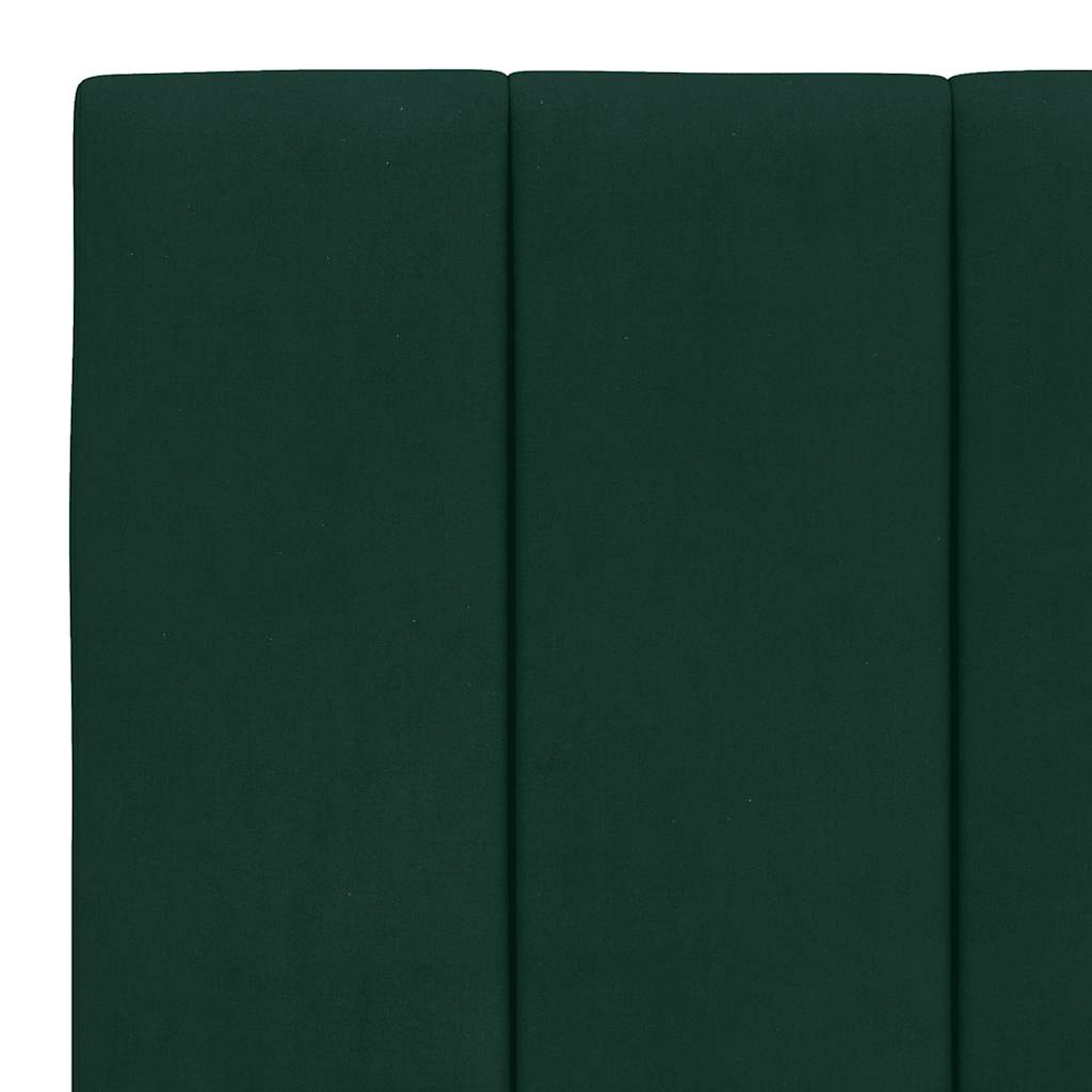 Bedframe met LED zonder matras "Hanko" fluweel donkergroen 180x200 cm is nu te koop bij PeponiXL, paradijselijk wonen!