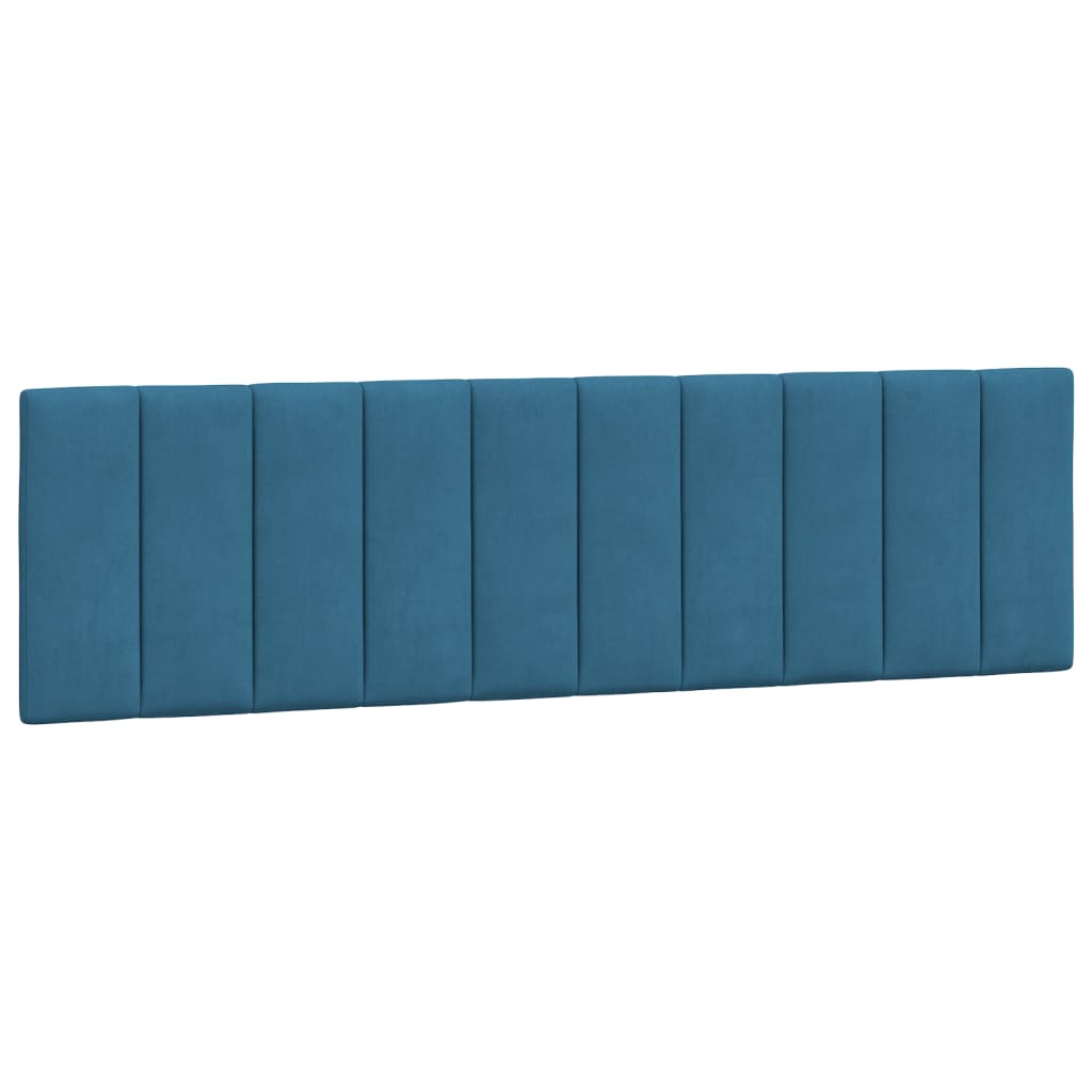 Bedframe met LED zonder matras "Hanko" fluweel blauw 180x200 cm is nu te koop bij PeponiXL, paradijselijk wonen!