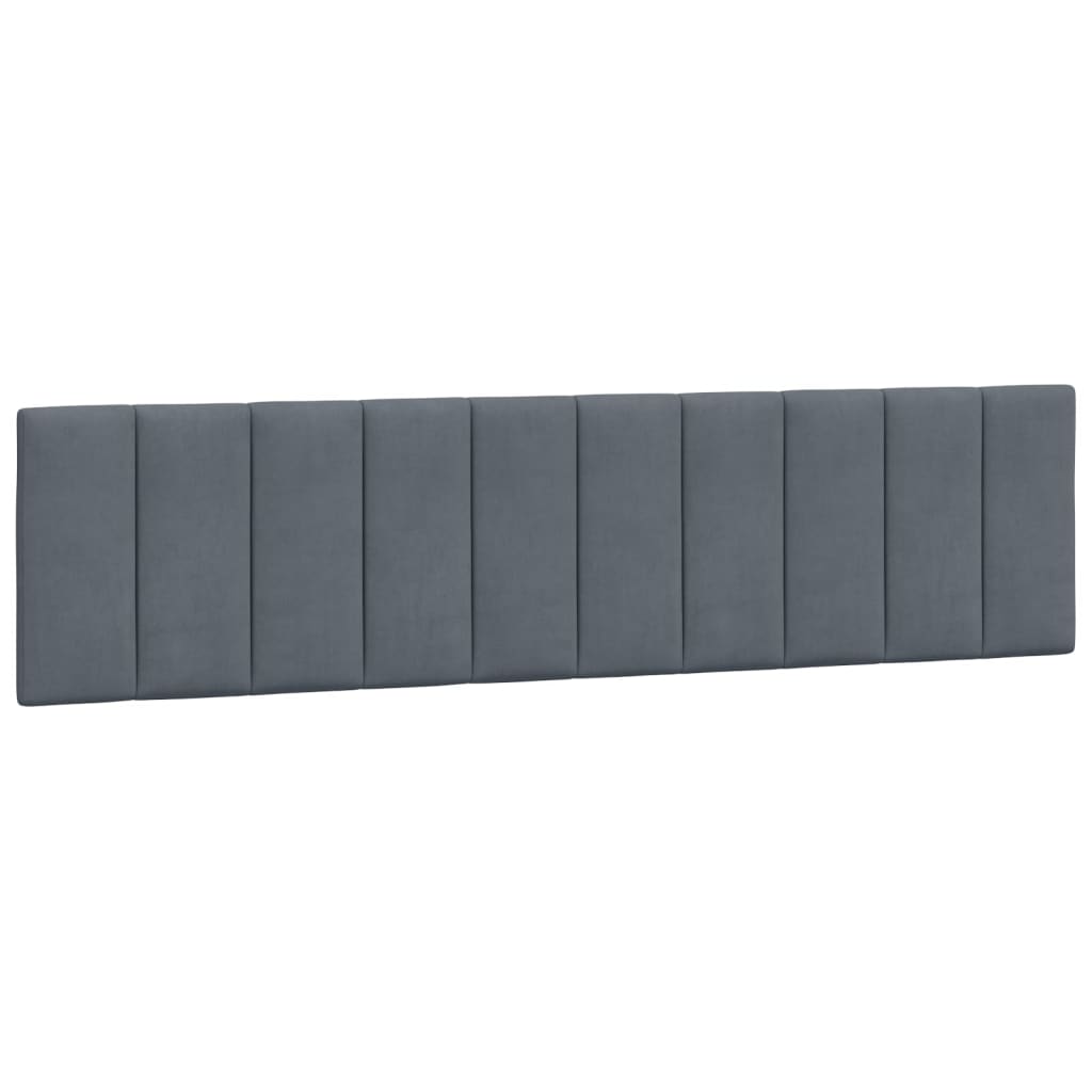 Bedframe met LED zonder matras "Hanko" fluweel donkergrijs 200x200 cm is nu te koop bij PeponiXL, paradijselijk wonen!