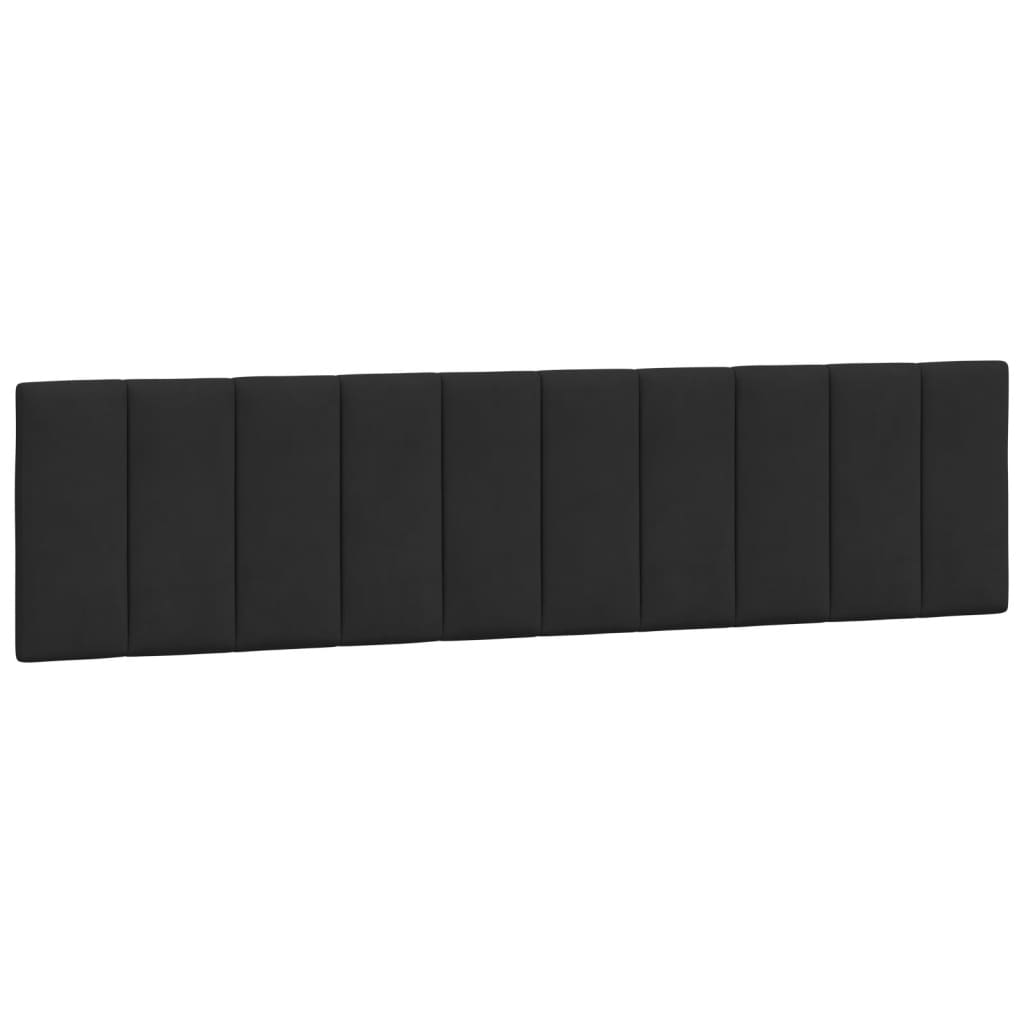 Bedframe met LED zonder matras "Hanko" fluweel zwart 200x200 cm is nu te koop bij PeponiXL, paradijselijk wonen!