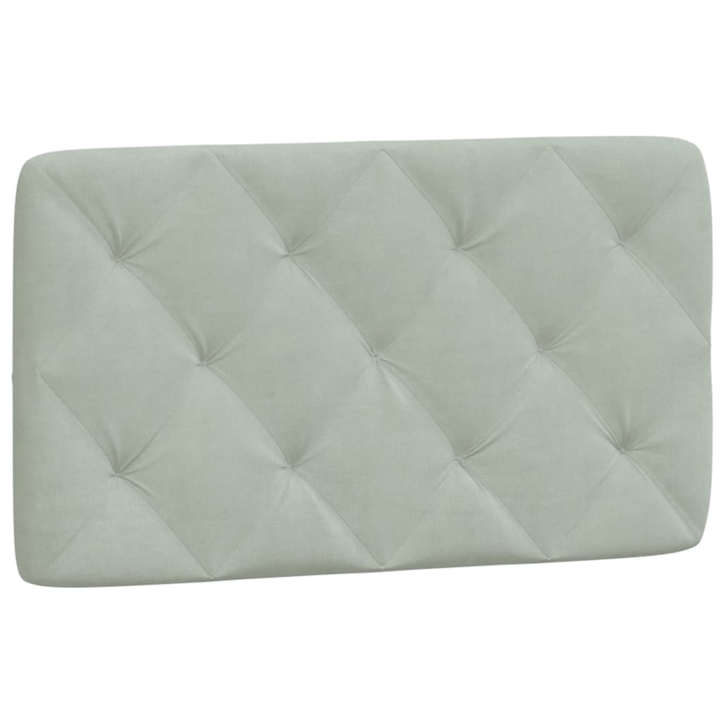 Bedframe met LED zonder matras fluweel lichtgrijs 90x200 cm is nu te koop bij PeponiXL, paradijselijk wonen!