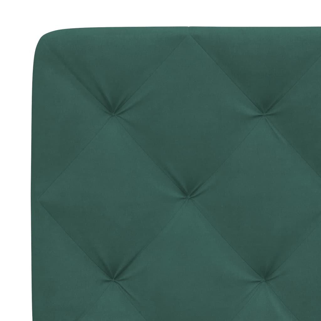 Bedframe met LED zonder matras fluweel donkergroen 100x200 cm is nu te koop bij PeponiXL, paradijselijk wonen!