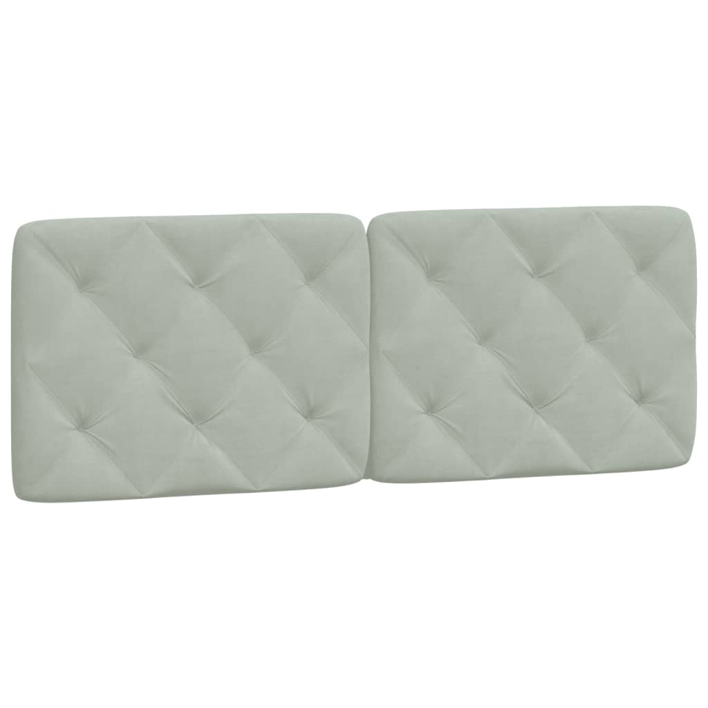 Bedframe met LED zonder matras fluweel lichtgrijs 120x200 cm is nu te koop bij PeponiXL, paradijselijk wonen!
