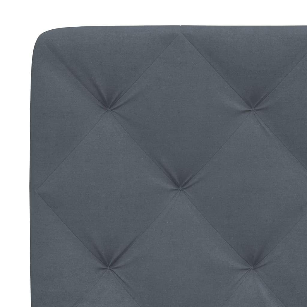 Bedframe met LED zonder matras fluweel donkergrijs 120x200 cm is nu te koop bij PeponiXL, paradijselijk wonen!