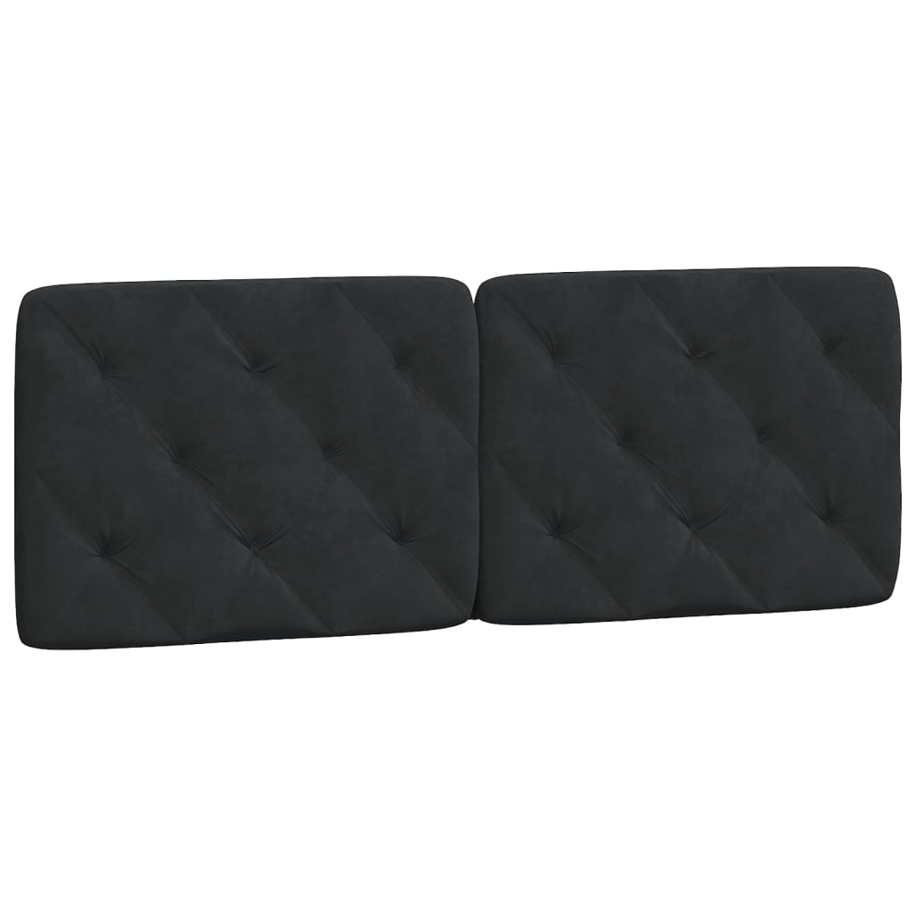 Bedframe met LED zonder matras fluweel zwart 120x200 cm is nu te koop bij PeponiXL, paradijselijk wonen!