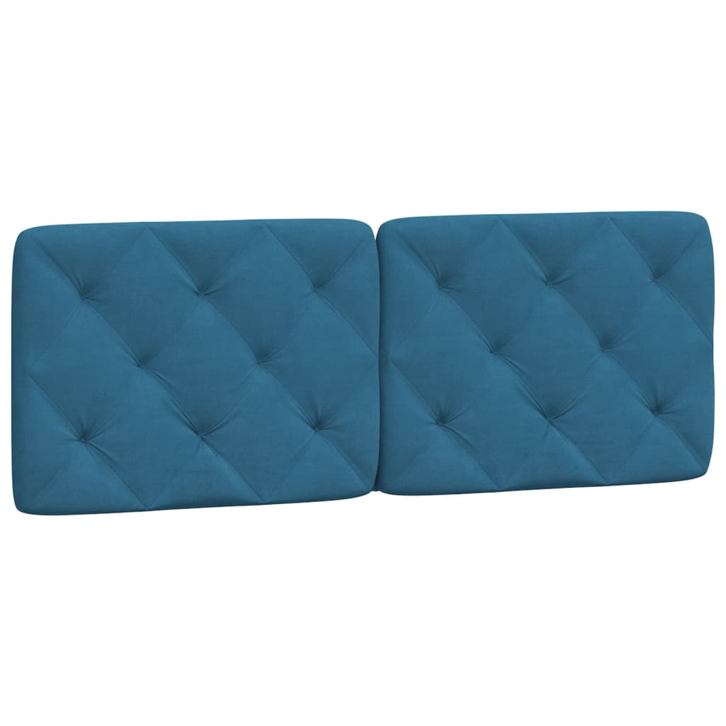 Bedframe met LED zonder matras fluweel blauw 120x200 cm is nu te koop bij PeponiXL, paradijselijk wonen!