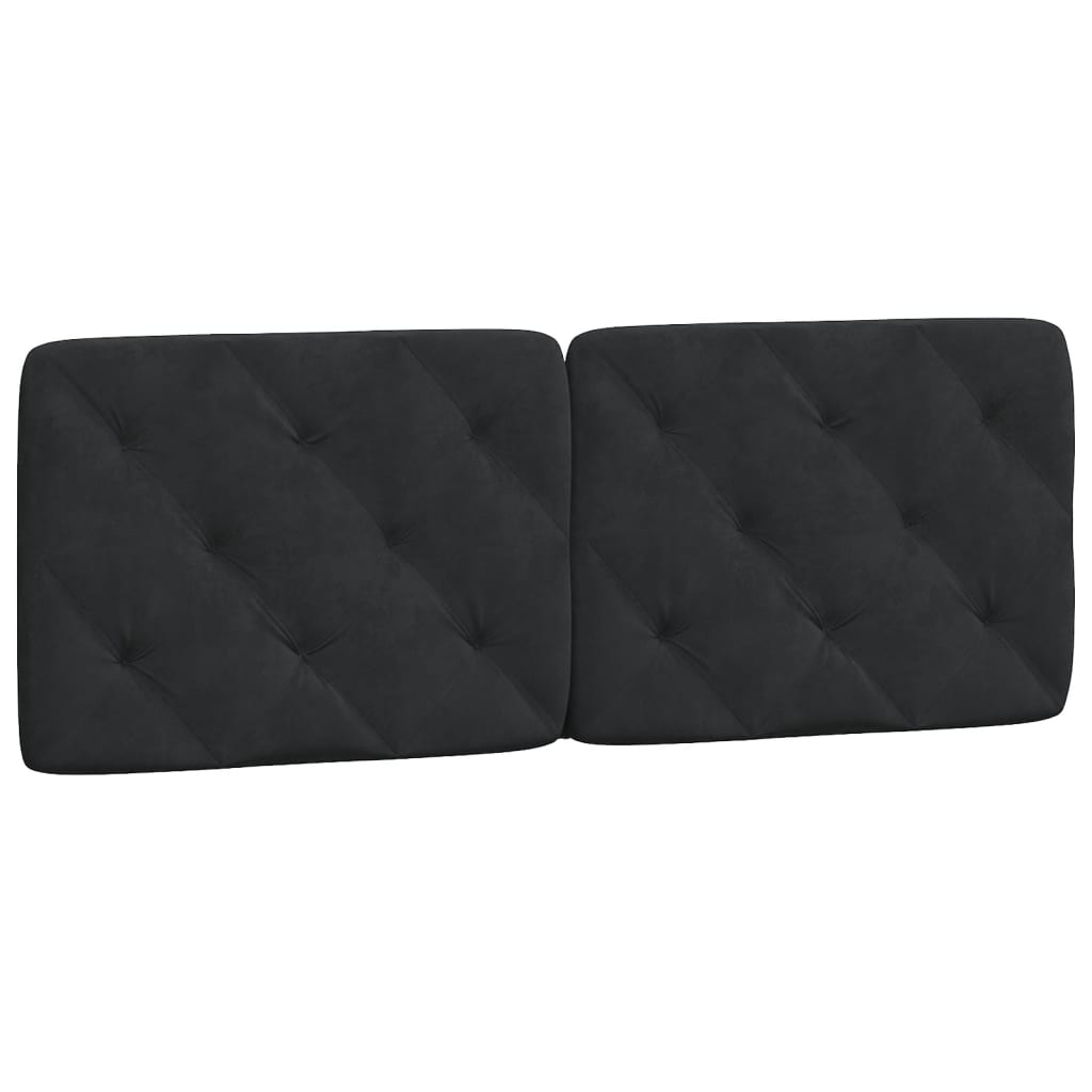 Bedframe met LED zonder matras fluweel zwart 140x200 cm is nu te koop bij PeponiXL, paradijselijk wonen!