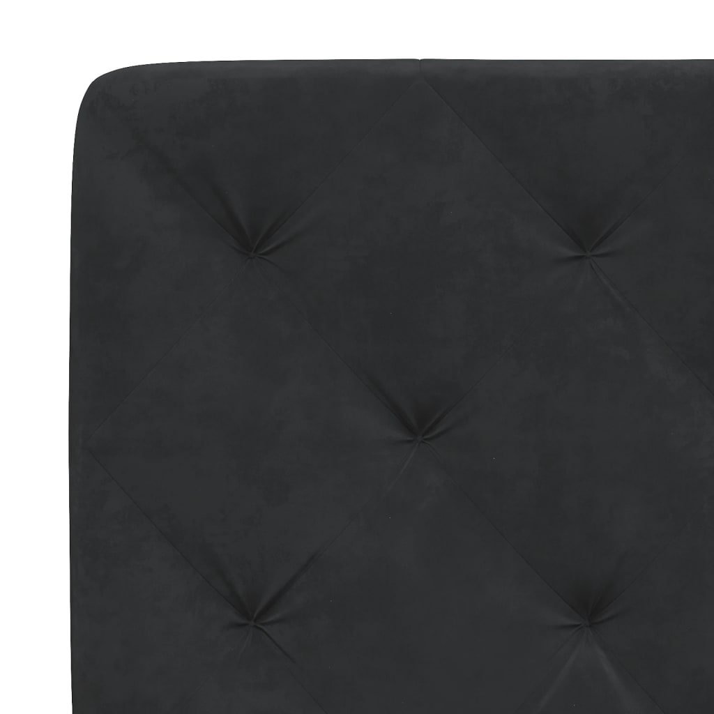 Bedframe met LED zonder matras fluweel zwart 140x200 cm is nu te koop bij PeponiXL, paradijselijk wonen!