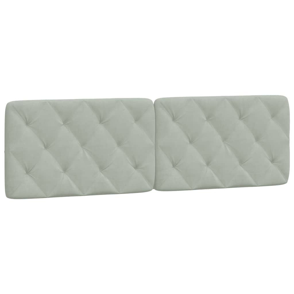 Bedframe met LED zonder matras fluweel lichtgrijs 160x200 cm is nu te koop bij PeponiXL, paradijselijk wonen!