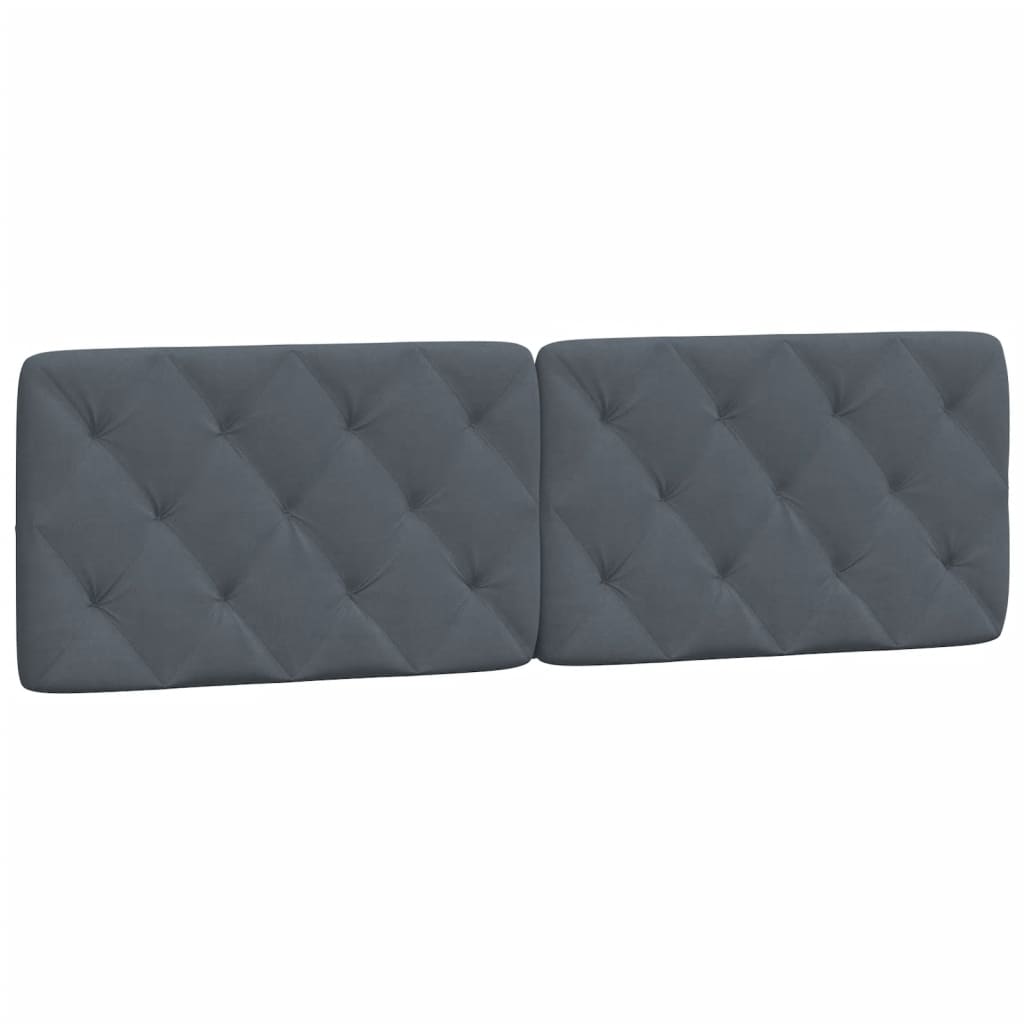 Bedframe met LED zonder matras fluweel donkergrijs 160x200 cm is nu te koop bij PeponiXL, paradijselijk wonen!