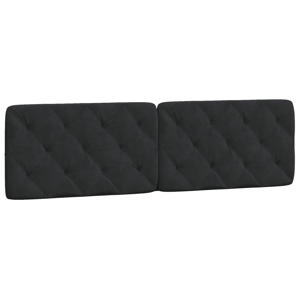 Bedframe met LED zonder matras fluweel zwart 180x200 cm is nu te koop bij PeponiXL, paradijselijk wonen!