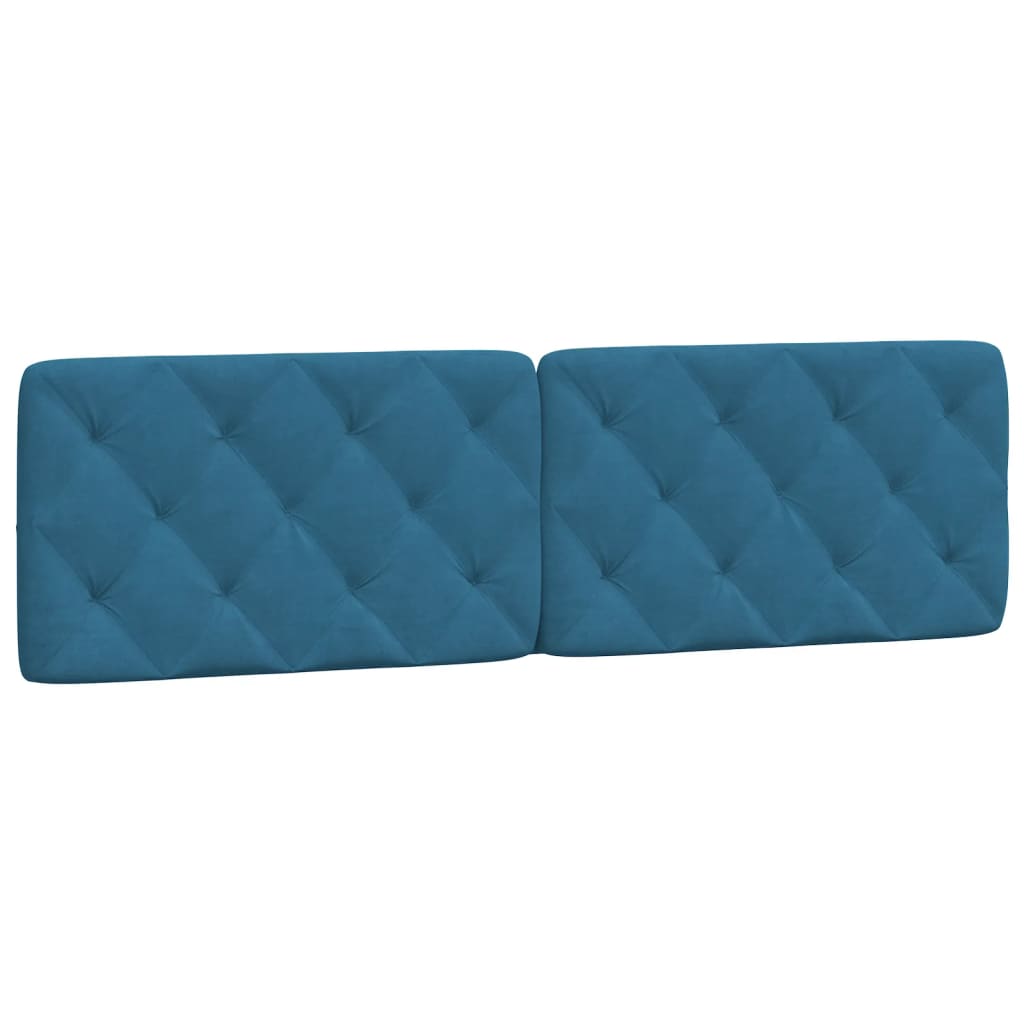 Bedframe met LED zonder matras fluweel blauw 180x200 cm is nu te koop bij PeponiXL, paradijselijk wonen!