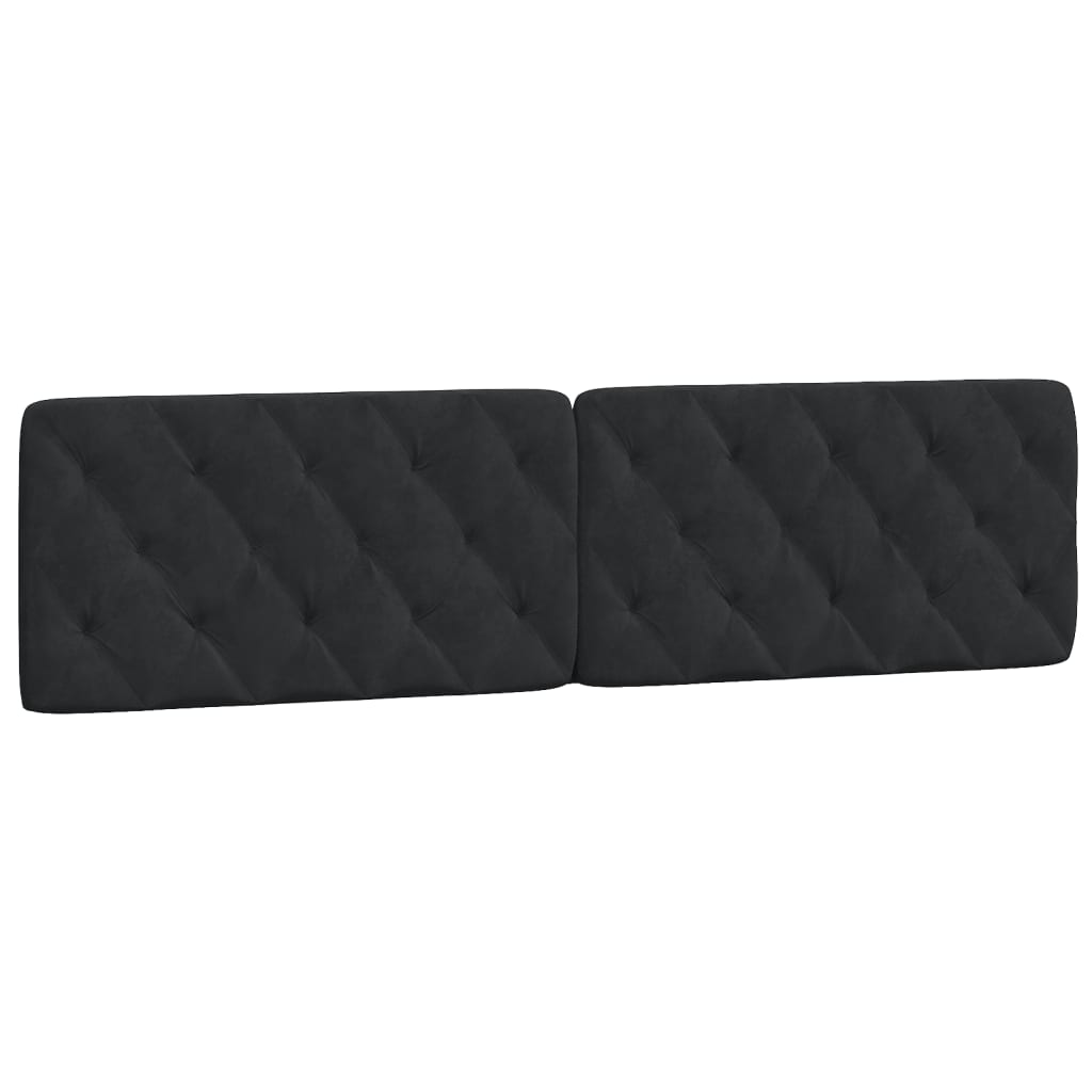 Bedframe met LED zonder matras fluweel zwart 200x200 cm is nu te koop bij PeponiXL, paradijselijk wonen!