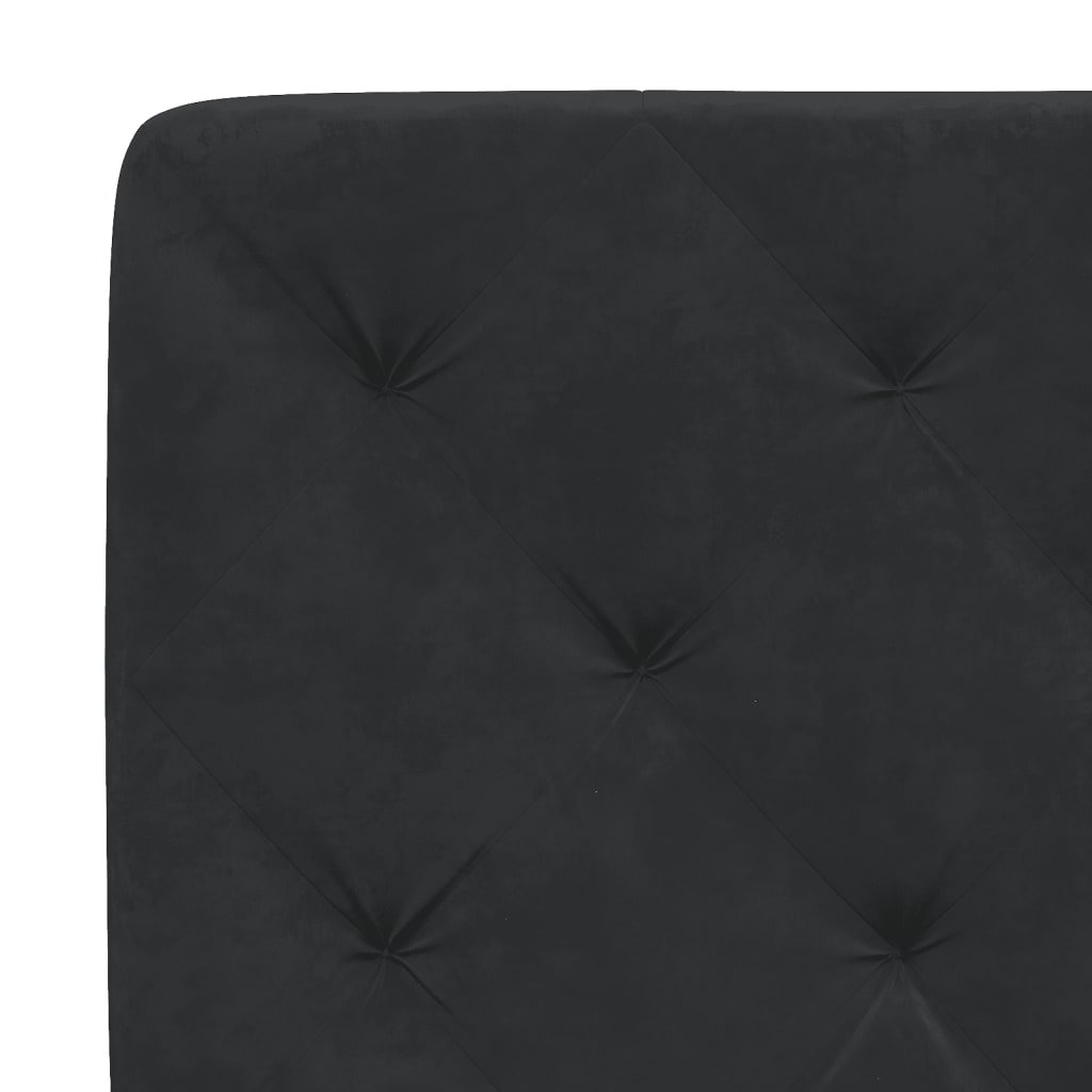 Bedframe met LED zonder matras fluweel zwart 200x200 cm is nu te koop bij PeponiXL, paradijselijk wonen!