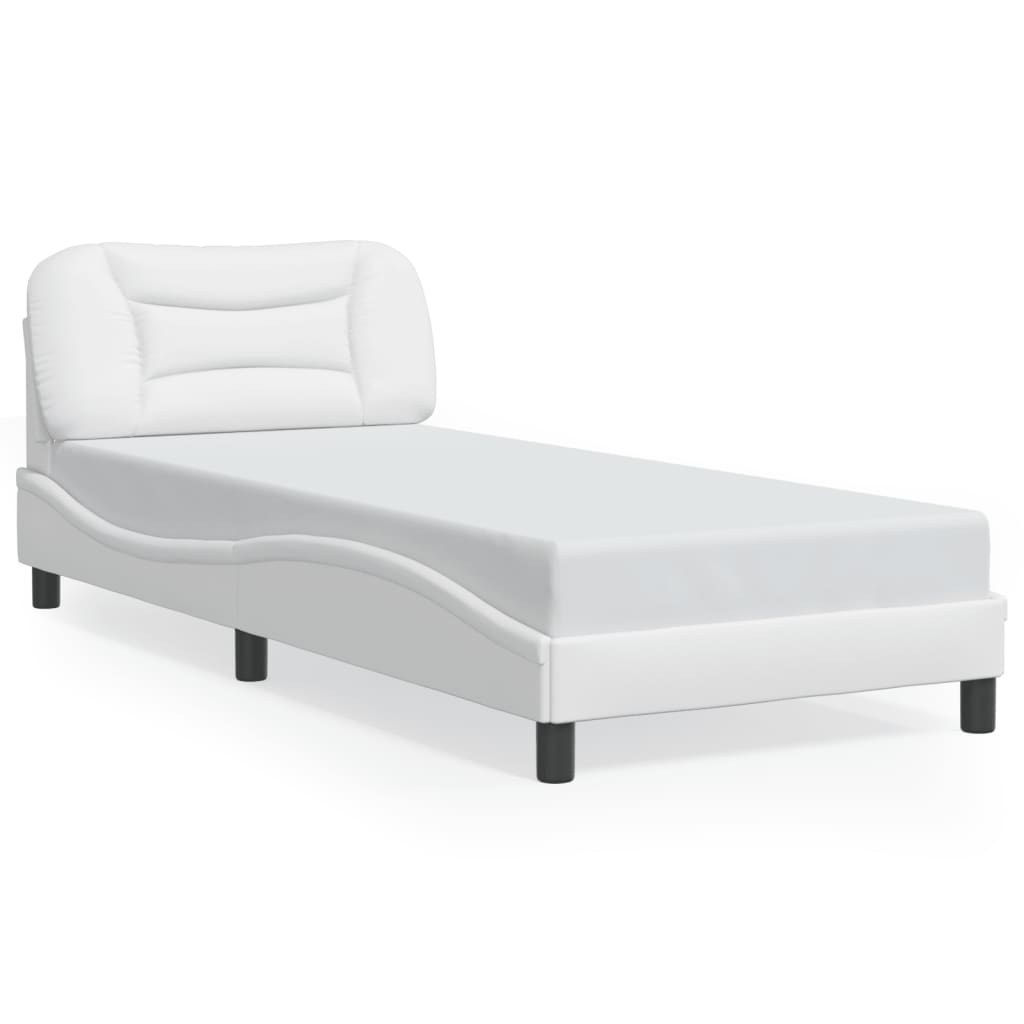 Bedframe met LED zonder matras "Hvar" wit 90x190 cm is nu te koop bij PeponiXL, paradijselijk wonen!