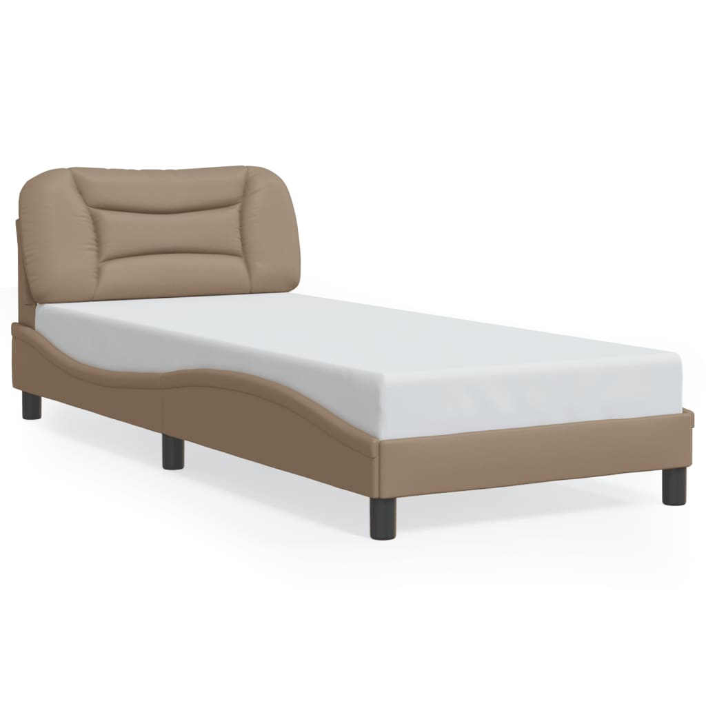 Bedframe met LED zonder matras "Hvar" cappuccino 90x190 cm is nu te koop bij PeponiXL, paradijselijk wonen!