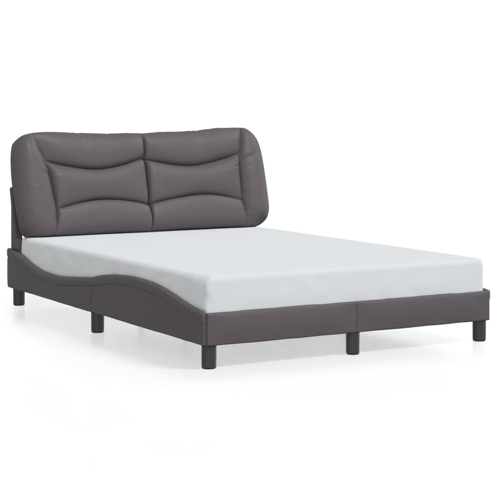 Bedframe met LED zonder matras "Hvar" grijs 120x200 cm is nu te koop bij PeponiXL, paradijselijk wonen!