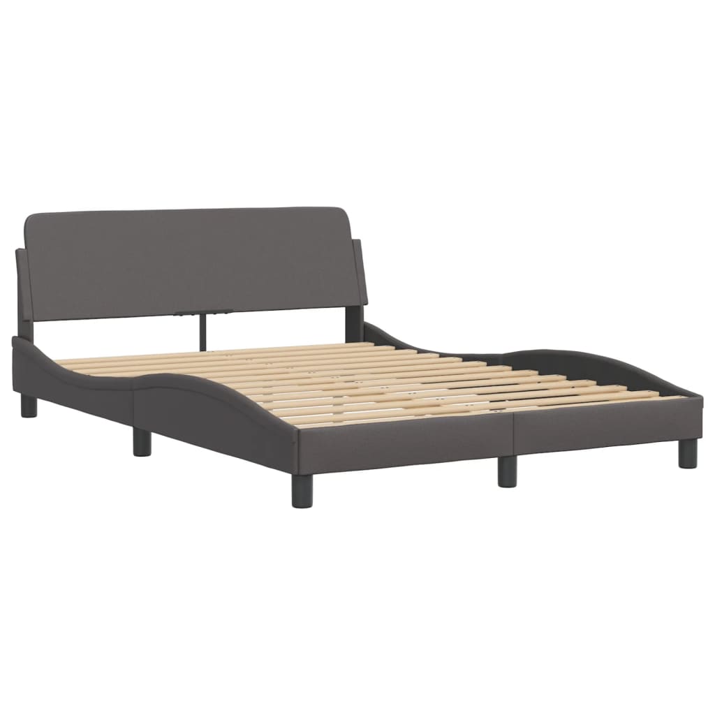 Bedframe met LED zonder matras "Hvar" grijs 120x200 cm is nu te koop bij PeponiXL, paradijselijk wonen!