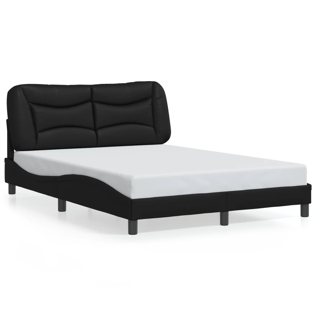 Bedframe met LED-verlichting kunstleer zwart 140x200 cm is nu te koop bij PeponiXL, paradijselijk wonen!