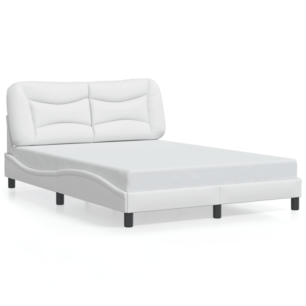 Bedframe met LED zonder matras "Hvar" wit 140x200 cm is nu te koop bij PeponiXL, paradijselijk wonen!