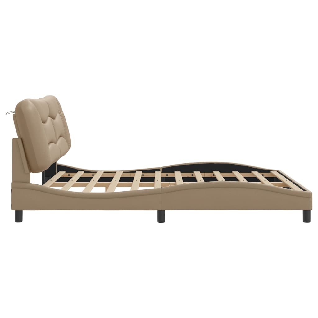 Bedframe met LED zonder matras "Hvar" cappuccino 180x200 cm is nu te koop bij PeponiXL, paradijselijk wonen!