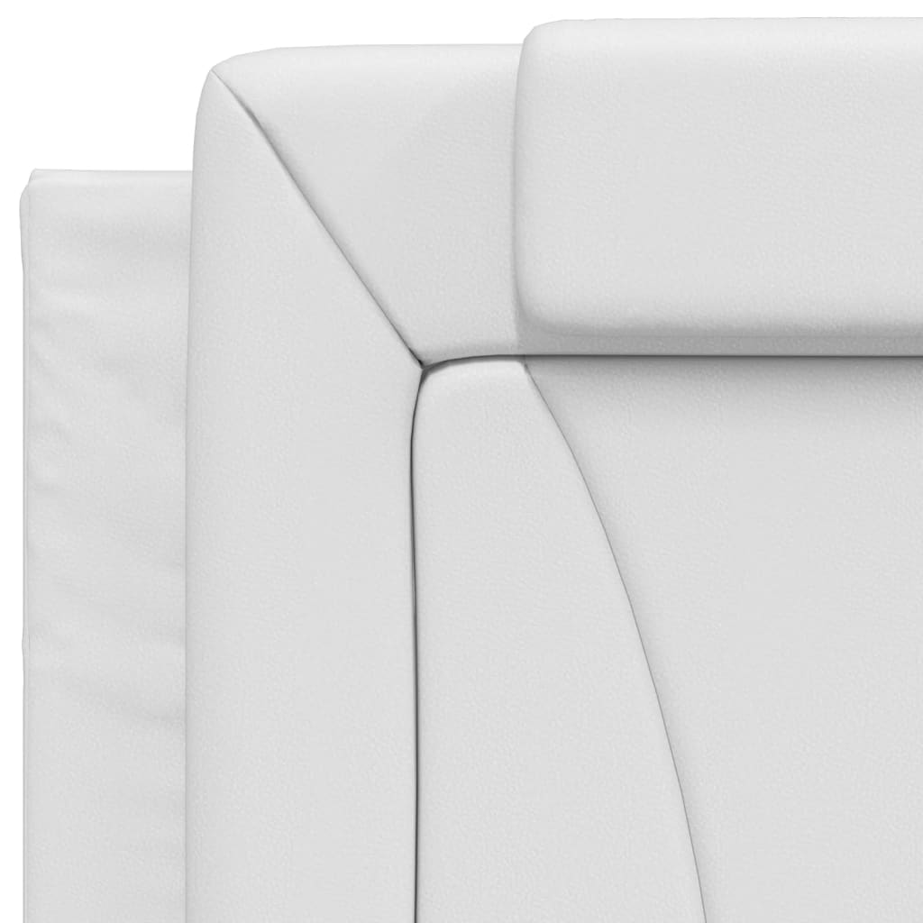 Bedframe met LED-verlichting kunstleer wit 90x190 cm is nu te koop bij PeponiXL, paradijselijk wonen!