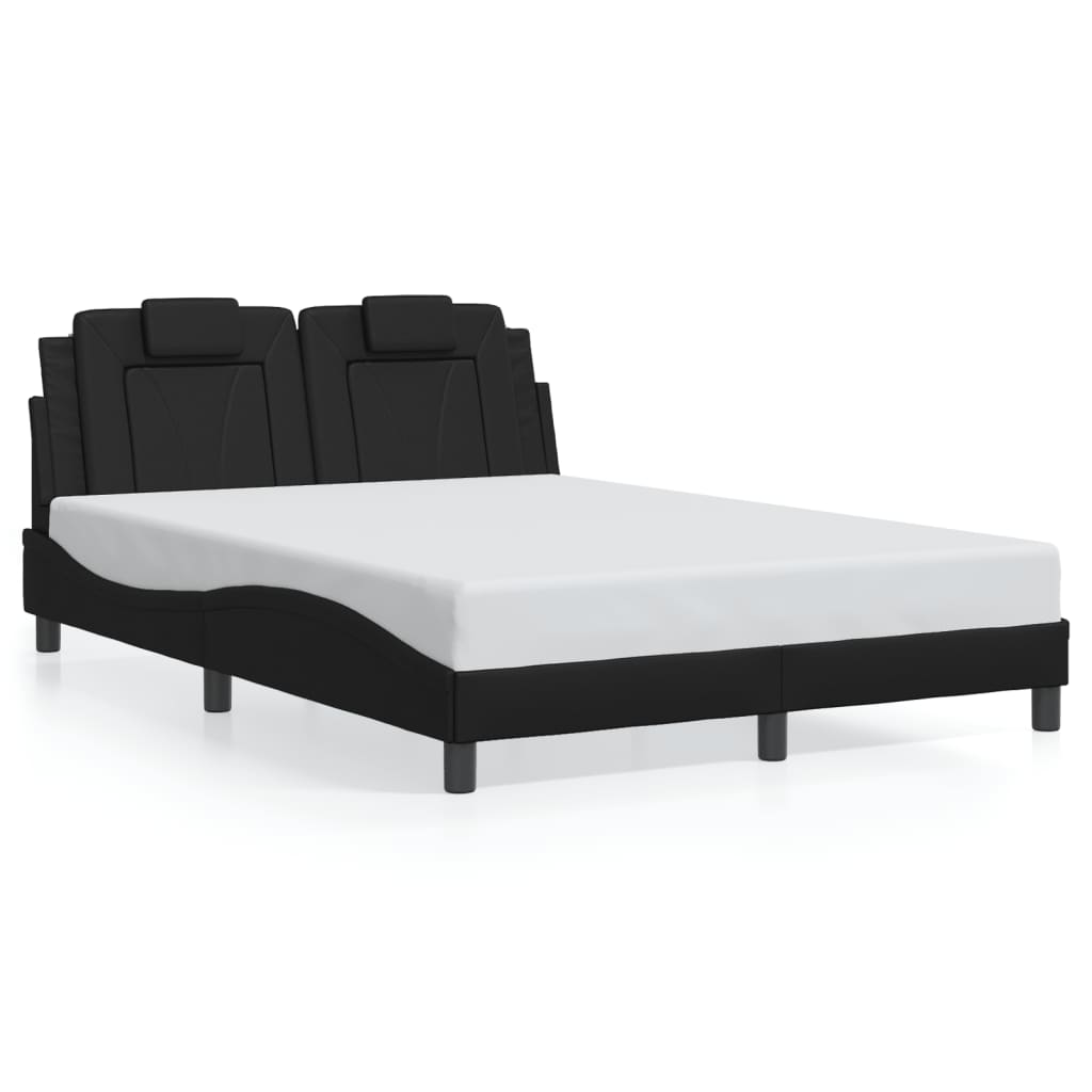 Bedframe met LED-verlichting kunstleer zwart 120x200 cm is nu te koop bij PeponiXL, paradijselijk wonen!