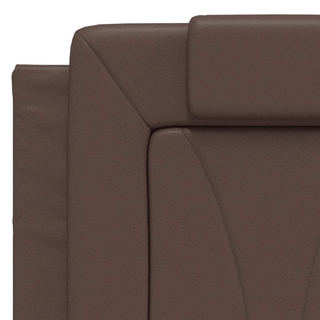 Bedframe "Viana" met LED zonder matras bruin 120x200 cm is nu te koop bij PeponiXL, paradijselijk wonen!
