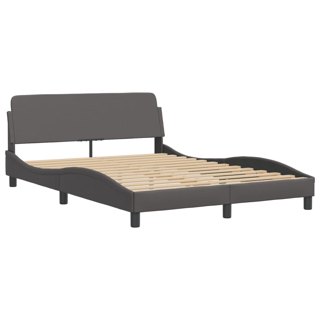 Bedframe "Viana" met LED zonder matras grijs 120x200 cm is nu te koop bij PeponiXL, paradijselijk wonen!