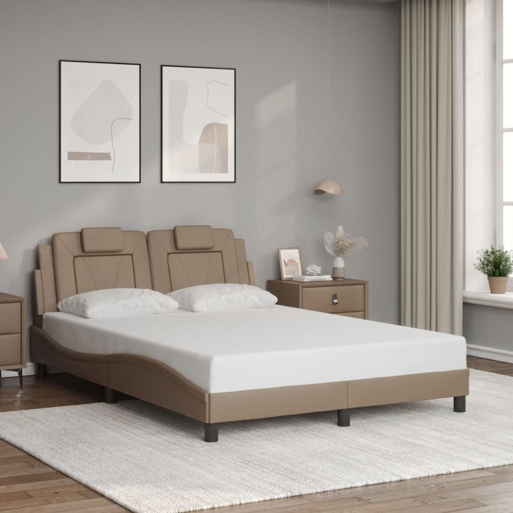 Bedframe "Viana" met LED zonder matras cappuccino 120x200 cm is nu te koop bij PeponiXL, paradijselijk wonen!