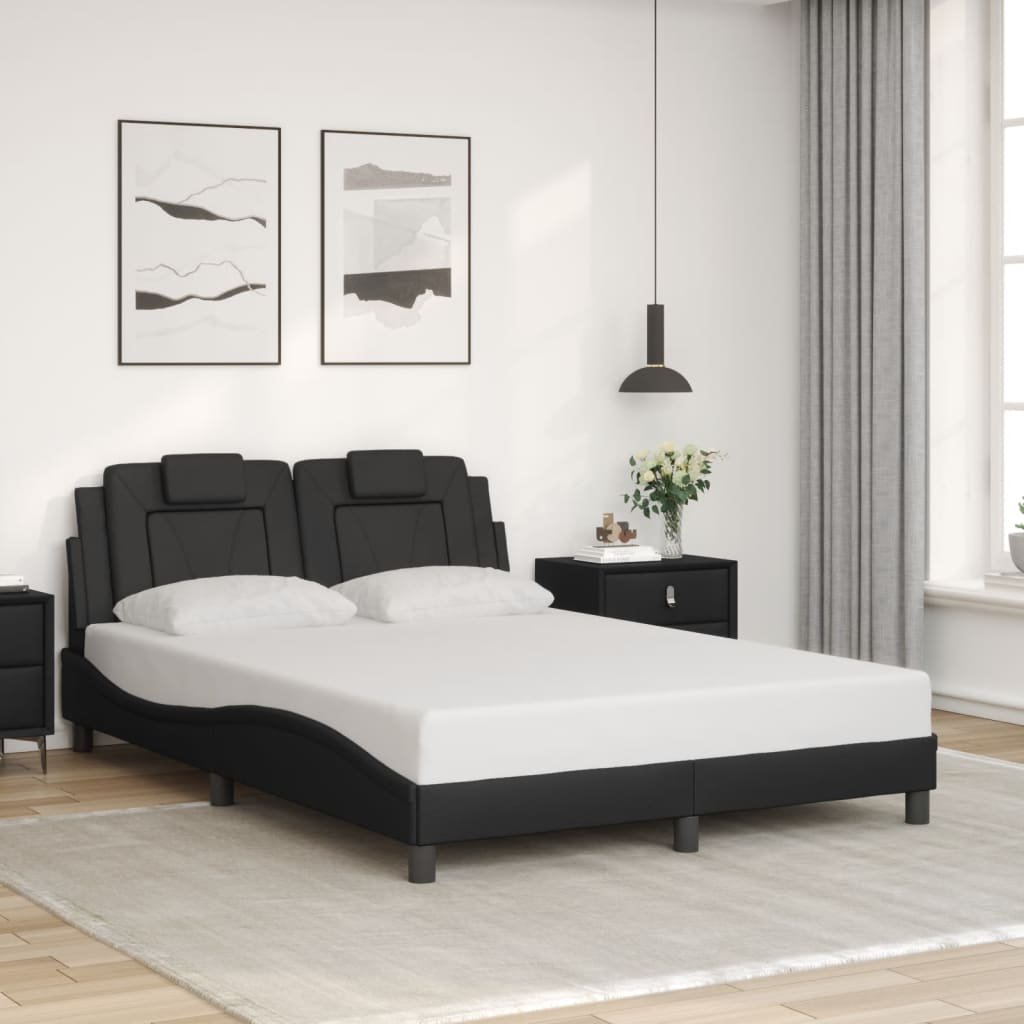 Bedframe "Viana" met LED zonder matras zwart 140x200 cm is nu te koop bij PeponiXL, paradijselijk wonen!