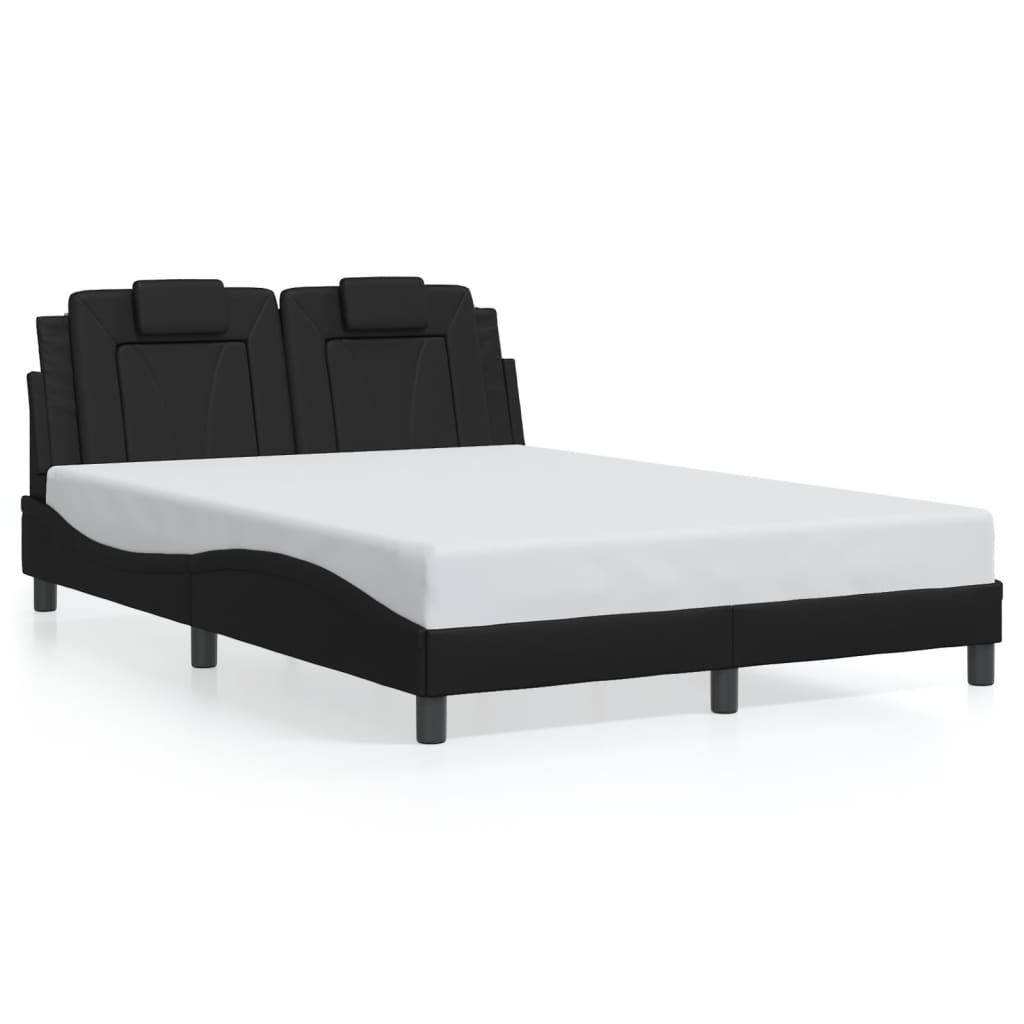 Bedframe "Viana" met LED zonder matras zwart 140x200 cm is nu te koop bij PeponiXL, paradijselijk wonen!