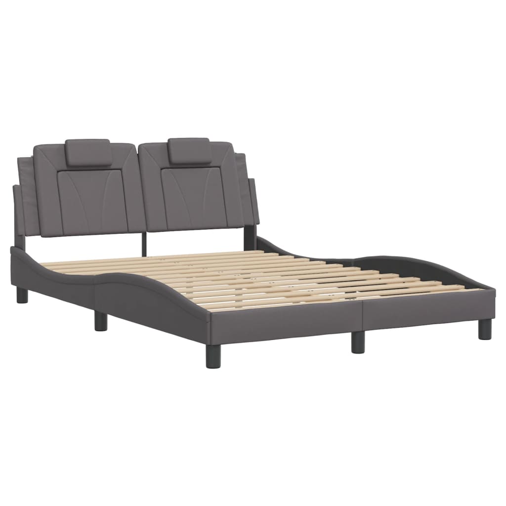 Bedframe "Viana" met LED zonder matras grijs 140x200 cm is nu te koop bij PeponiXL, paradijselijk wonen!