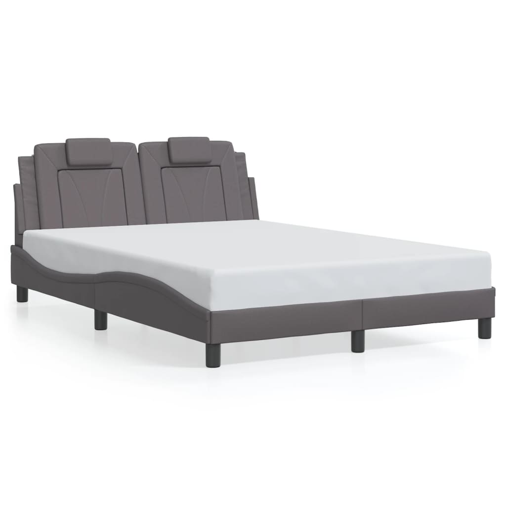 Bedframe "Viana" met LED zonder matras grijs 140x200 cm is nu te koop bij PeponiXL, paradijselijk wonen!