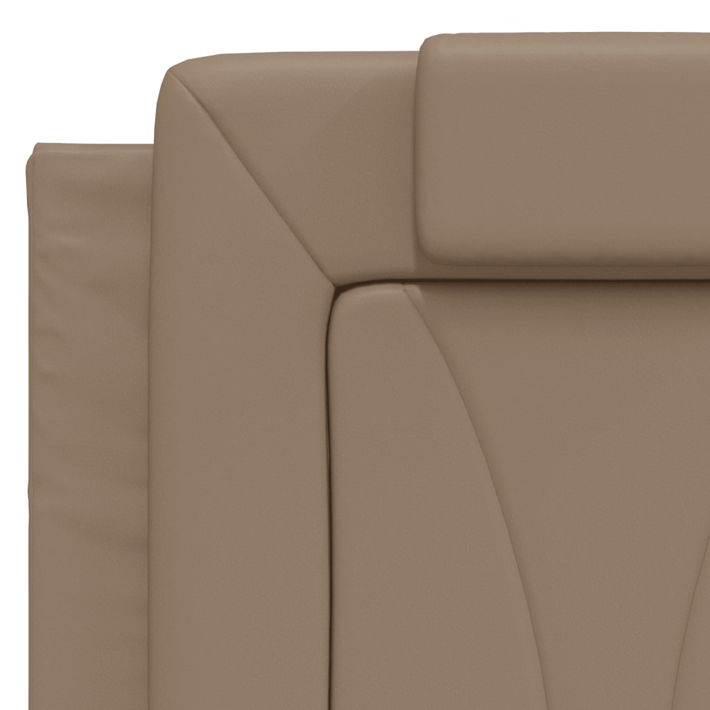 Bedframe met LED-verlichting kunstleer cappuccino 140x200 cm is nu te koop bij PeponiXL, paradijselijk wonen!