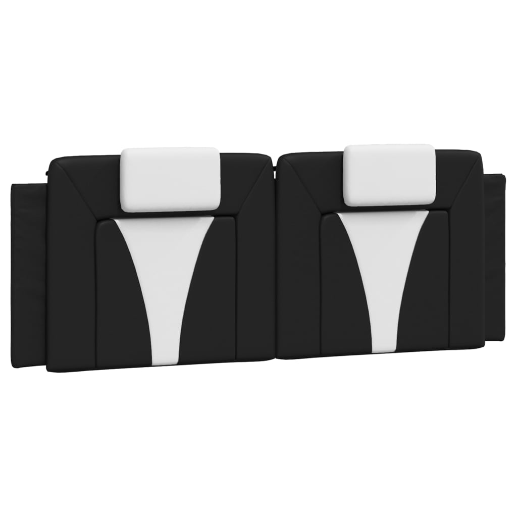 Bedframe met LED-verlichting kunstleer zwart en wit 140x200 cm is nu te koop bij PeponiXL, paradijselijk wonen!