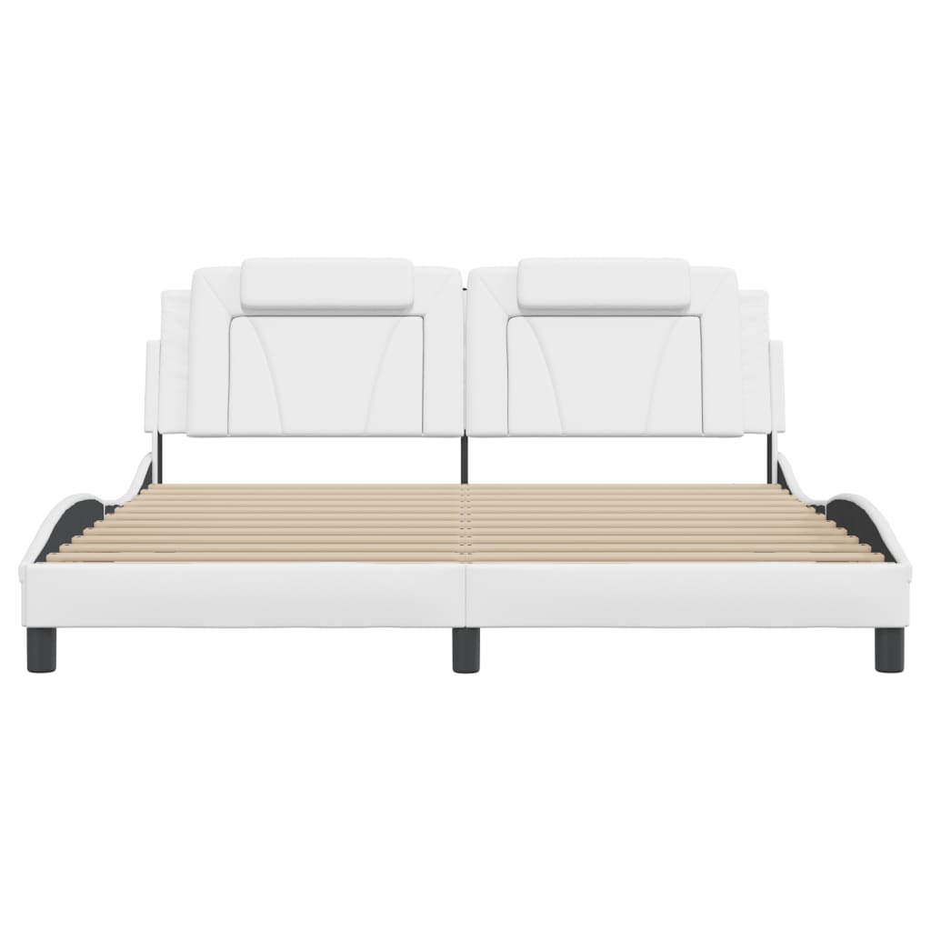Bedframe "Viana" met LED zonder matras wit 180x200 cm is nu te koop bij PeponiXL, paradijselijk wonen!