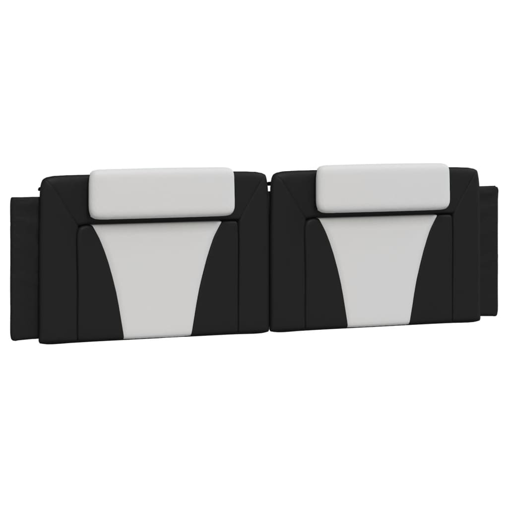 Bedframe met LED-verlichting kunstleer zwart en wit 180x200 cm is nu te koop bij PeponiXL, paradijselijk wonen!