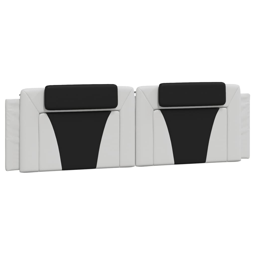 Bedframe met LED-verlichting kunstleer wit en zwart 180x200 cm is nu te koop bij PeponiXL, paradijselijk wonen!