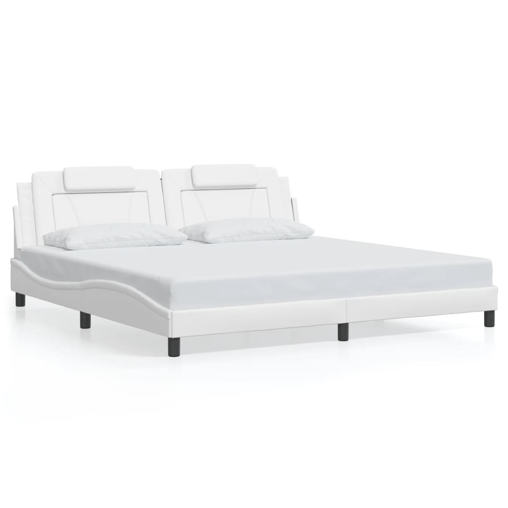 Bedframe "Viana" met LED zonder matras wit 200x200 cm is nu te koop bij PeponiXL, paradijselijk wonen!