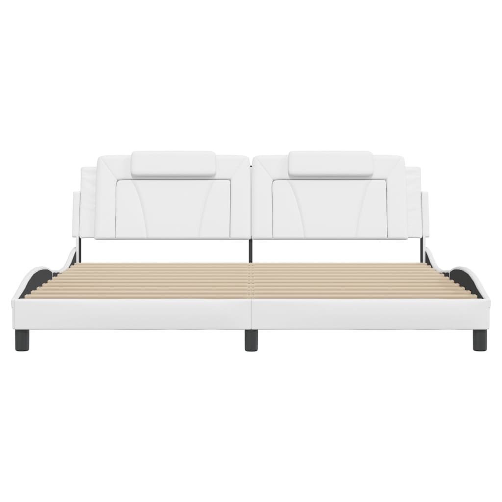 Bedframe "Viana" met LED zonder matras wit 200x200 cm is nu te koop bij PeponiXL, paradijselijk wonen!