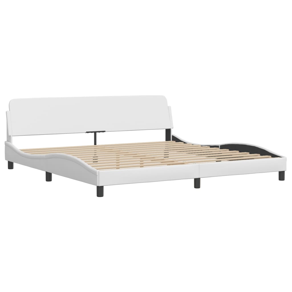 Bedframe "Viana" met LED zonder matras wit 200x200 cm is nu te koop bij PeponiXL, paradijselijk wonen!
