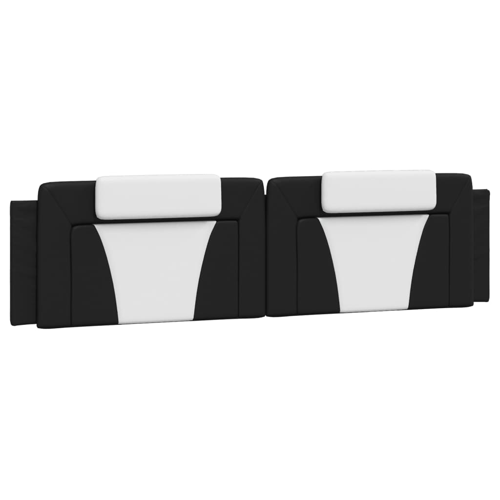 Bedframe met LED-verlichting kunstleer zwart en wit 200x200 cm is nu te koop bij PeponiXL, paradijselijk wonen!
